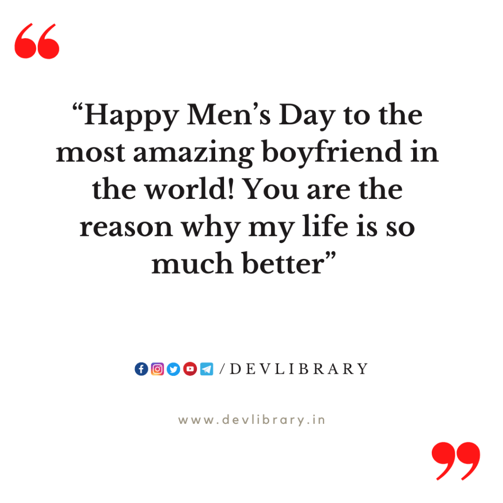 International Men's Day Quotes Wishes, Status, Messages Dev Library