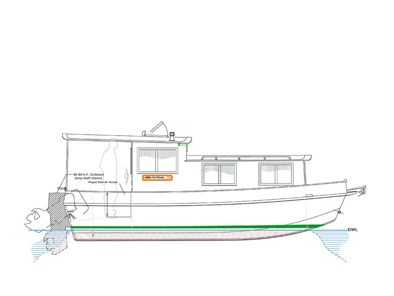 Little Cod 21 Houseboat Plans Devlin Designing Boat Builders