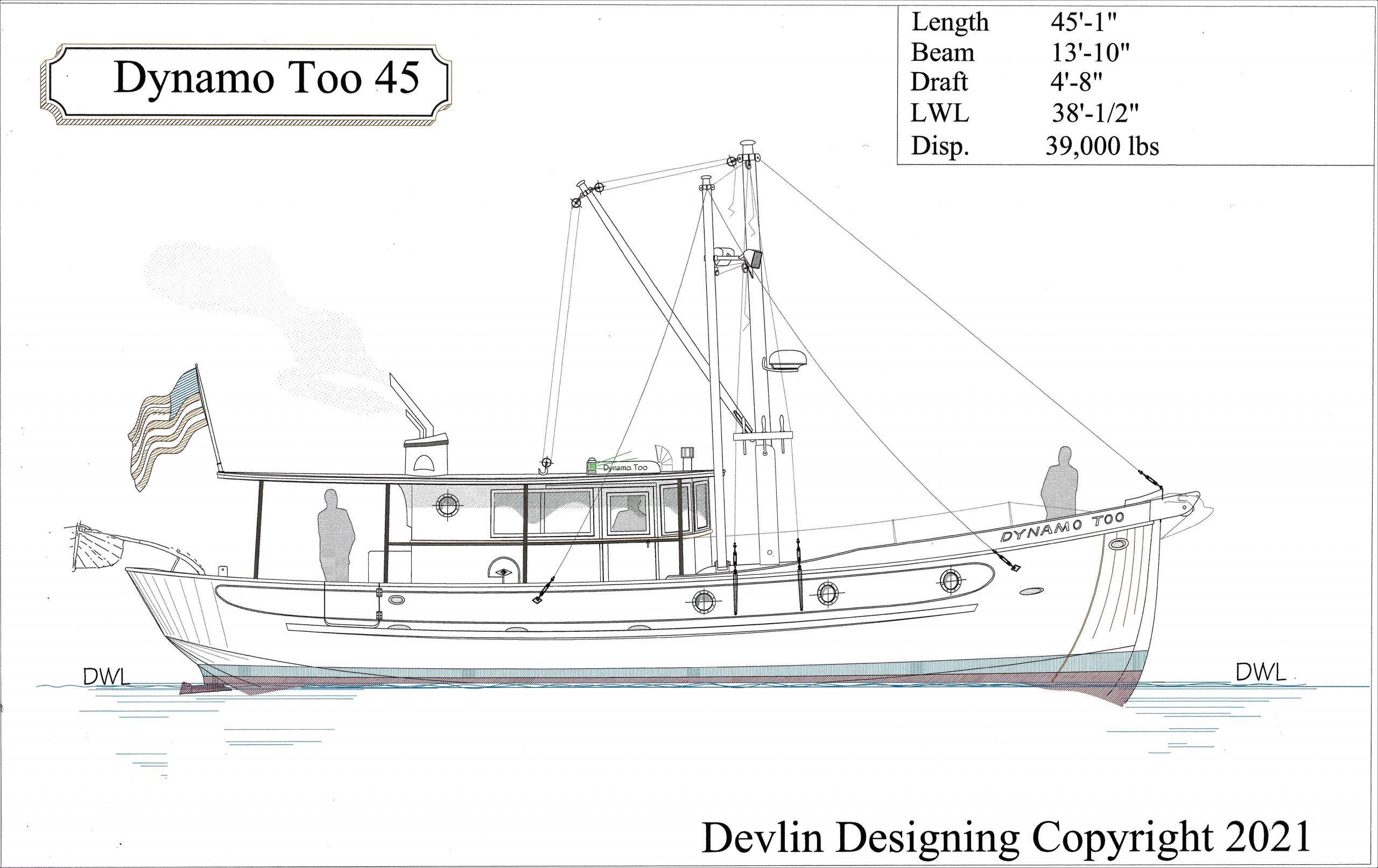 Dynamo Too 45 Study Plans Devlin Designing Boat Builders