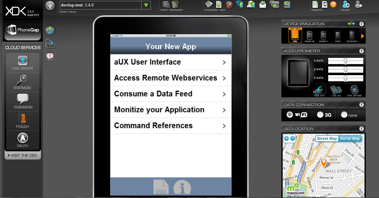 Getting started with Appmobi Phonegap XDK