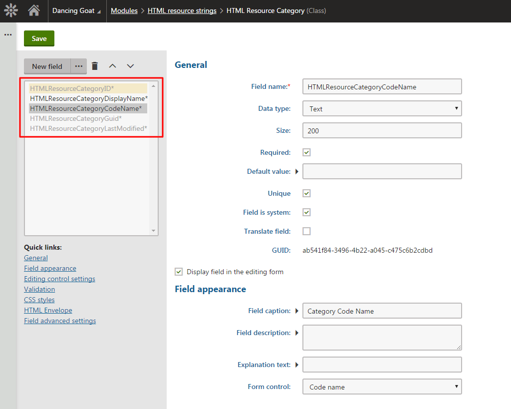 HTML Resource Strings Module