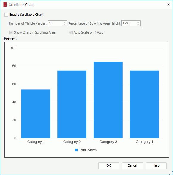 Scrollable Chart Dialog Logi Analytics