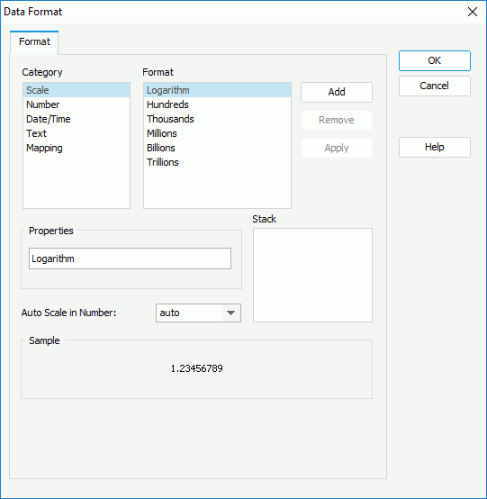 Data Format Dialog Logi Analytics