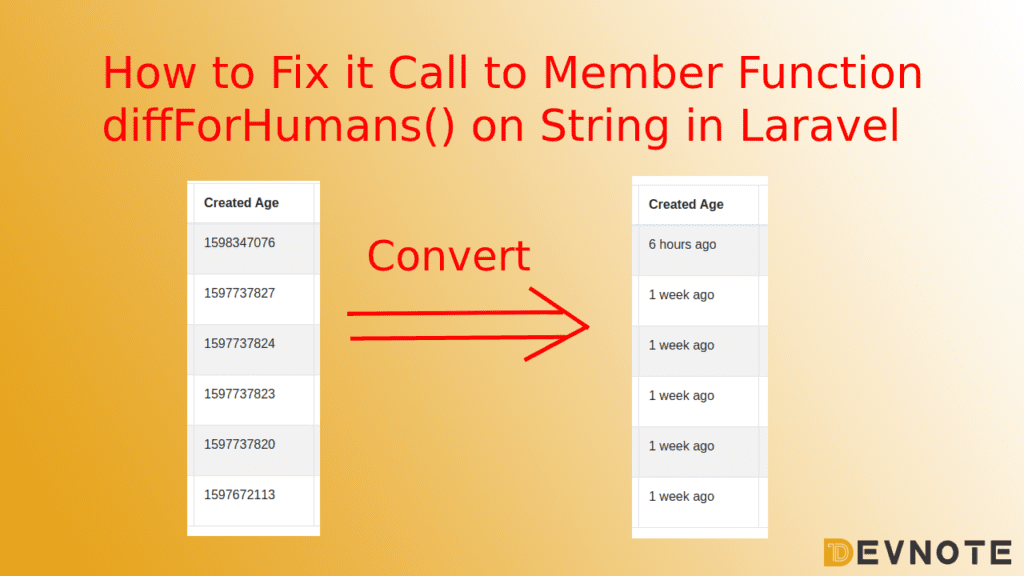 Alter Tables in Laravel with change method Devnote