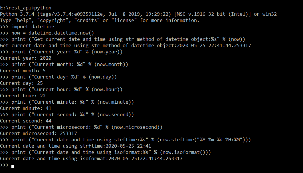 Datetime How To Get The Current Time In Python Stack