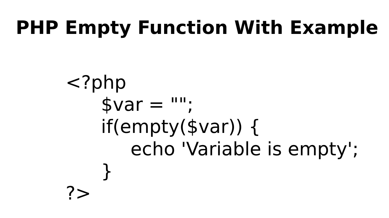 PHP empty function with Example Devnote