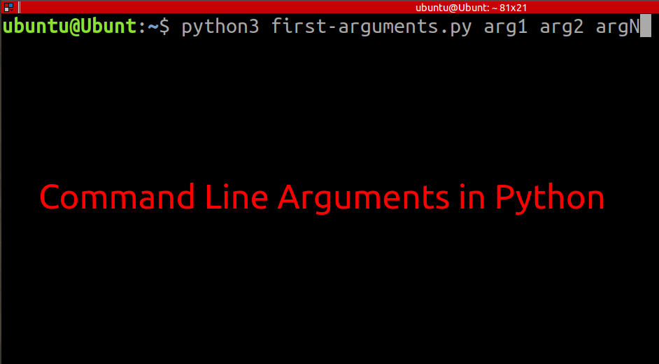Command line arguments in Python Devnote