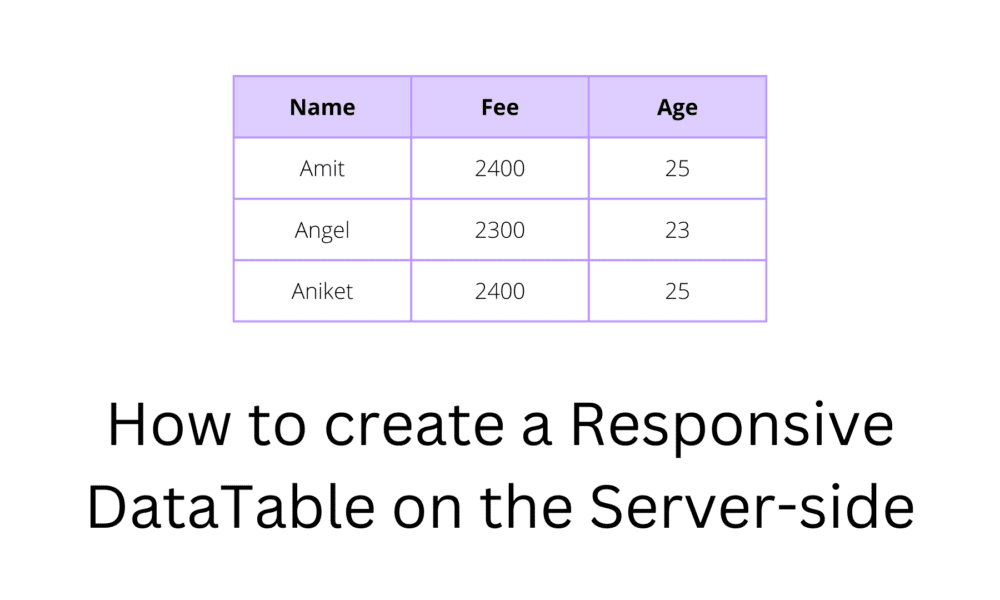 How to create a Responsive DataTable on the Serverside Devnote