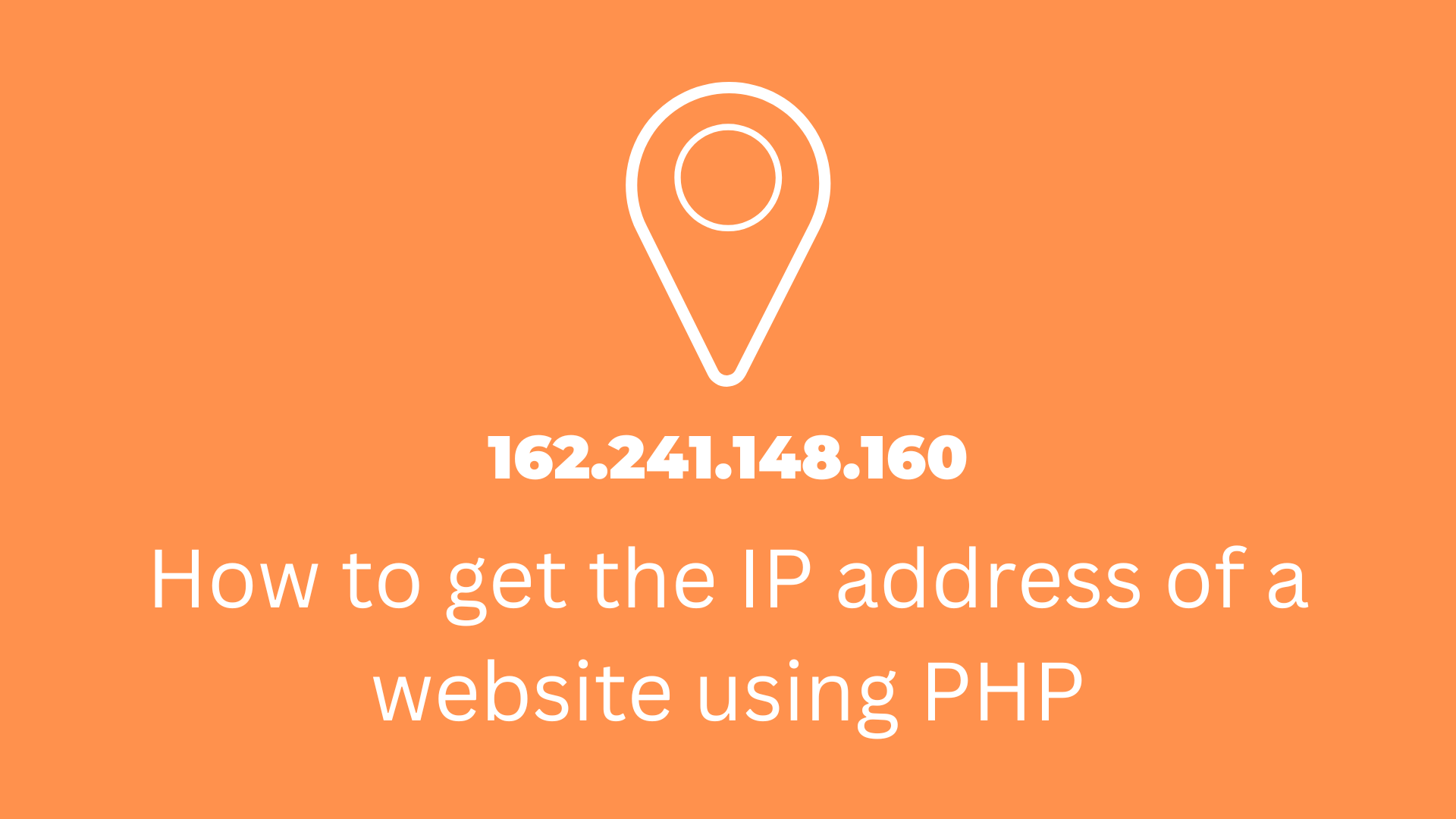 How to get the IP address of a website using PHP Devnote