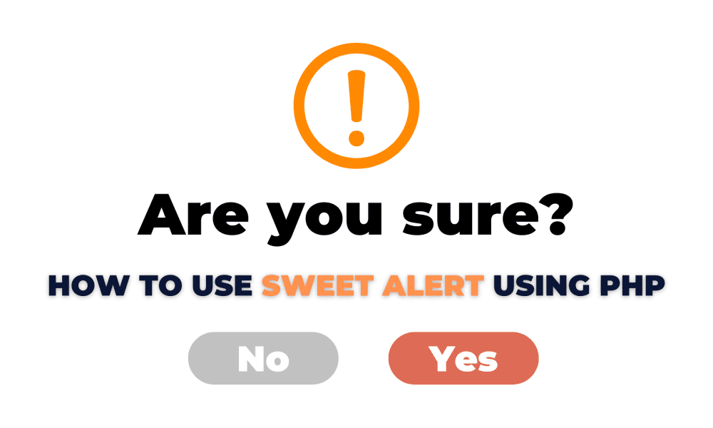How to use sweet alert using PHP Devnote