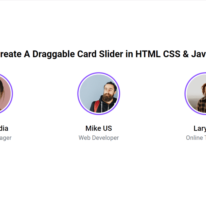How to Create A Draggable Card Slider in HTML CSS & JavaScript Devnote