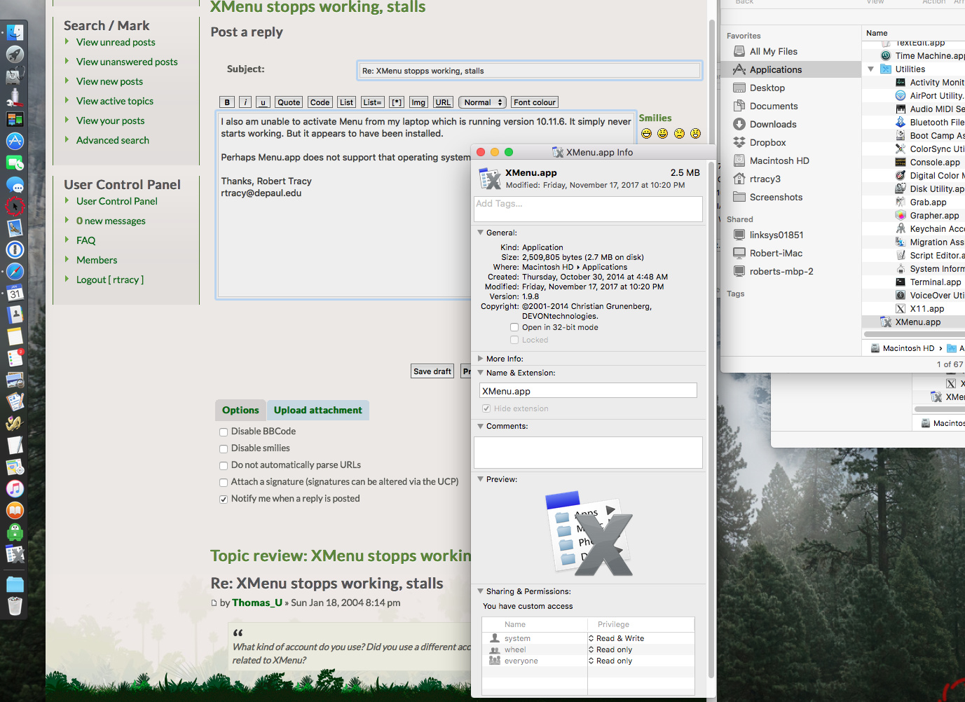 XMenu stopps working, stalls - Needful things - DEVONtechnologies 