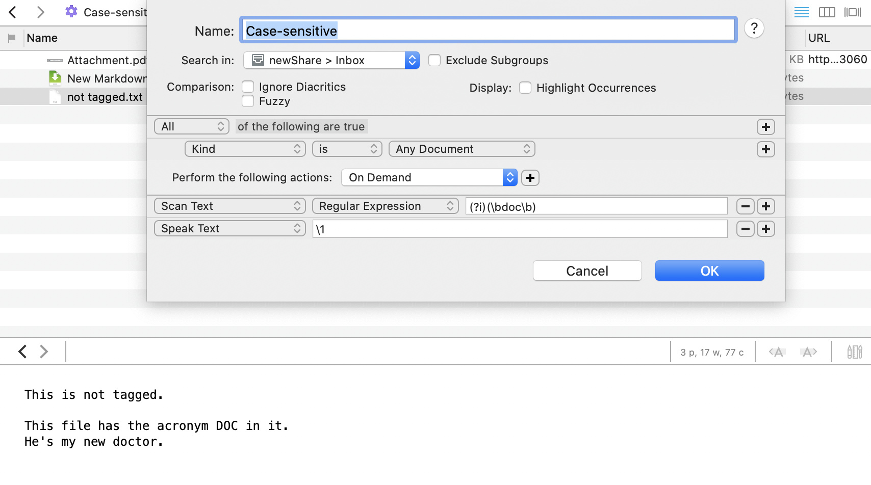 "Case Sensitive" option in Search Feedback DEVONtechnologies Community