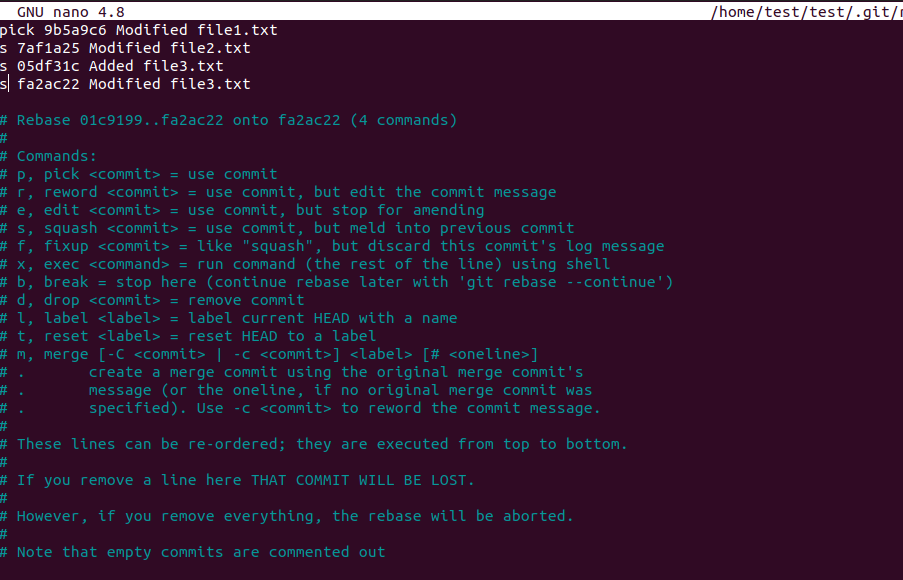 Squash commits in Git Devops Gurukul