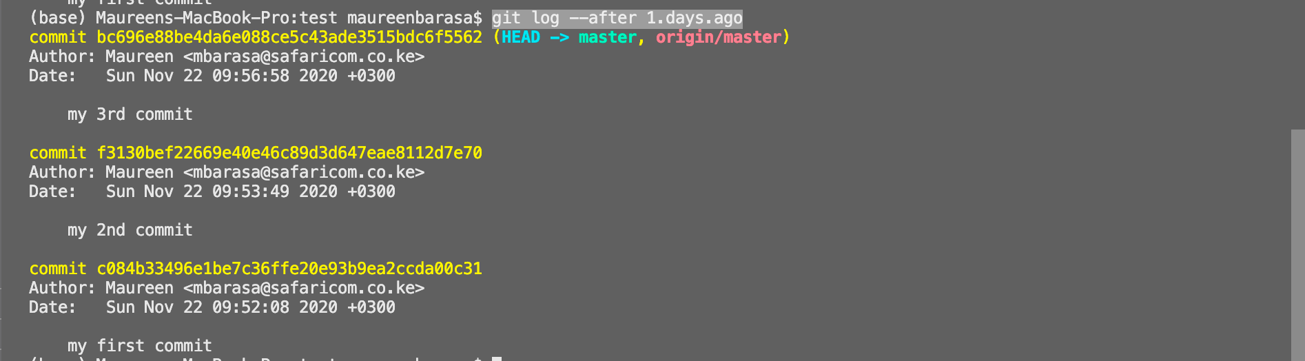 Git View Commit History