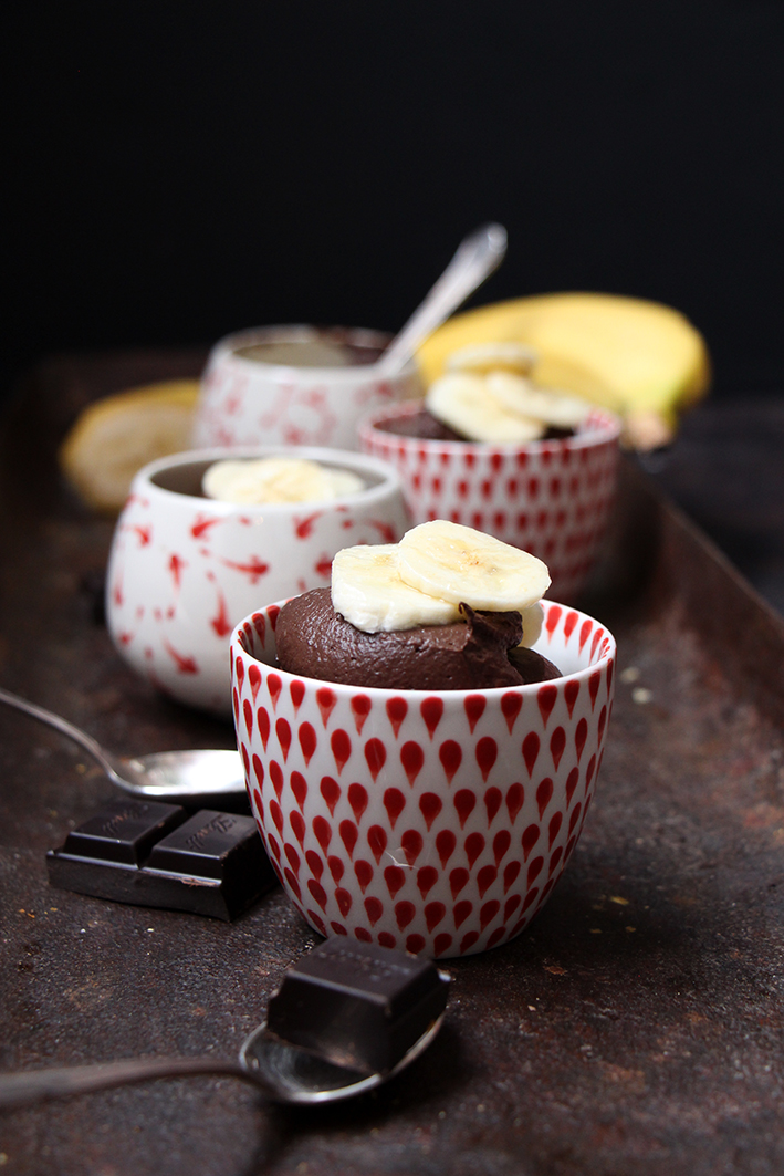 Mousse vegan, bananeschocolat, ultra facile Devorezmoi