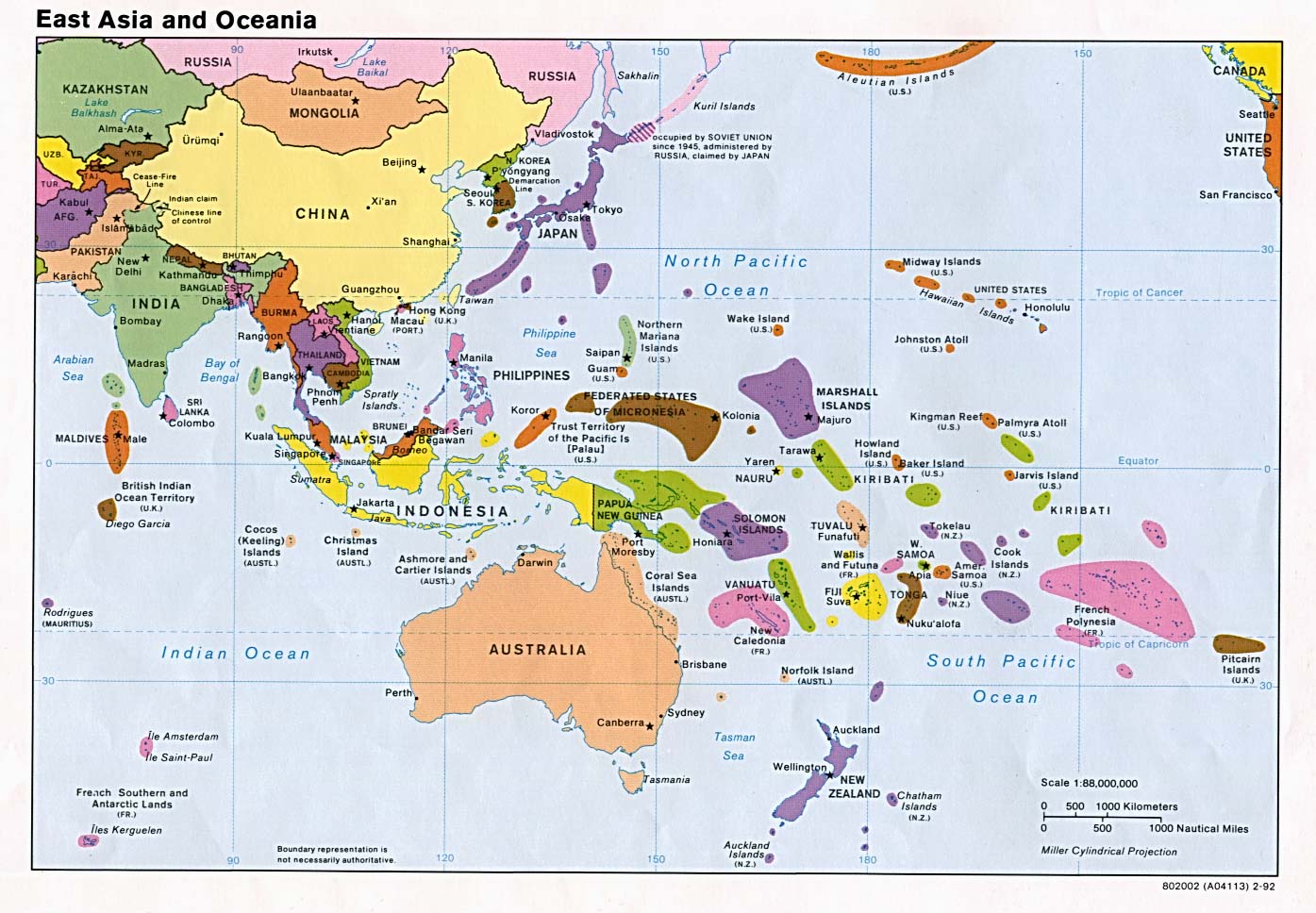 Map Of Australasia And Asia East-Asia-And-Oceania-Political-Map - Devpolicy Blog From The Development Policy Centre