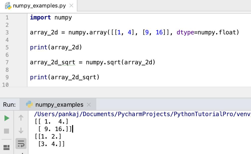 NumPy sqrt() 矩阵元素的平方根_python_MangsPython