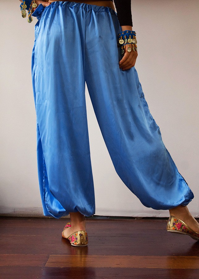 Satin Harem Pants Light Blue DC House of Fashion