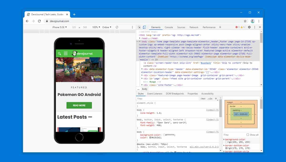 How to access Mobile Version of Site on PC DevsJournal