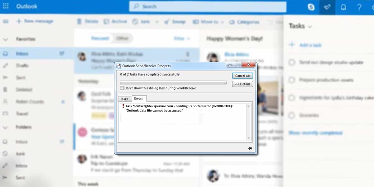 How to Fix "Outlook Data File Cannot be Accessed" Error DevsJournal