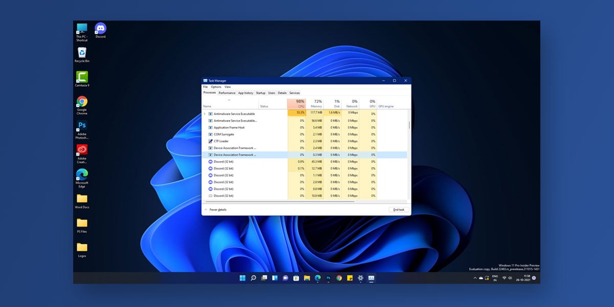 Antimalware Service Executable High Disk Windows 11