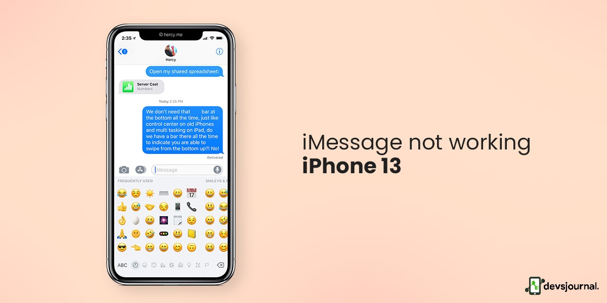 Fix iMessage Not Working On iPhone 13 DevsJournal