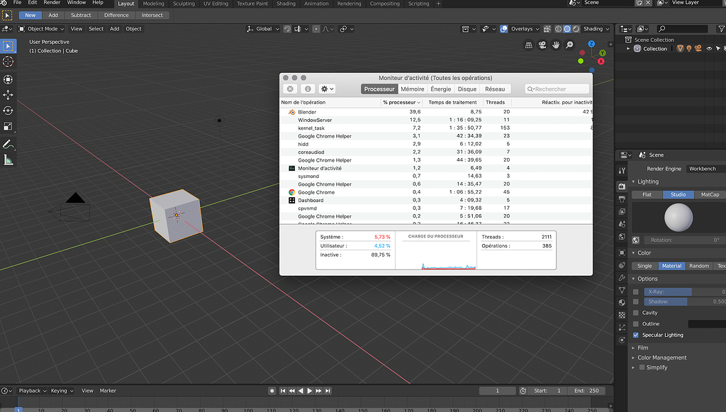 Blender 2.8 CPU ressource usage User Feedback Developer Forum