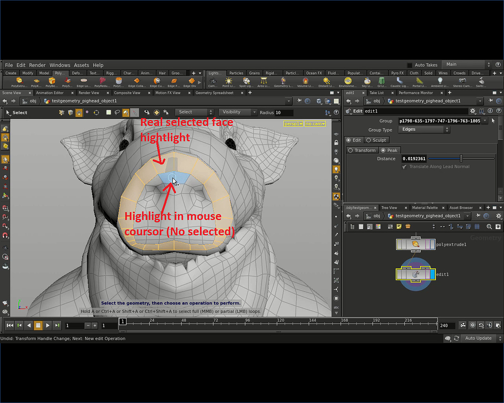 Highlighting mesh vertices, faces and faces in a blender 2.8X User Feedback Blender