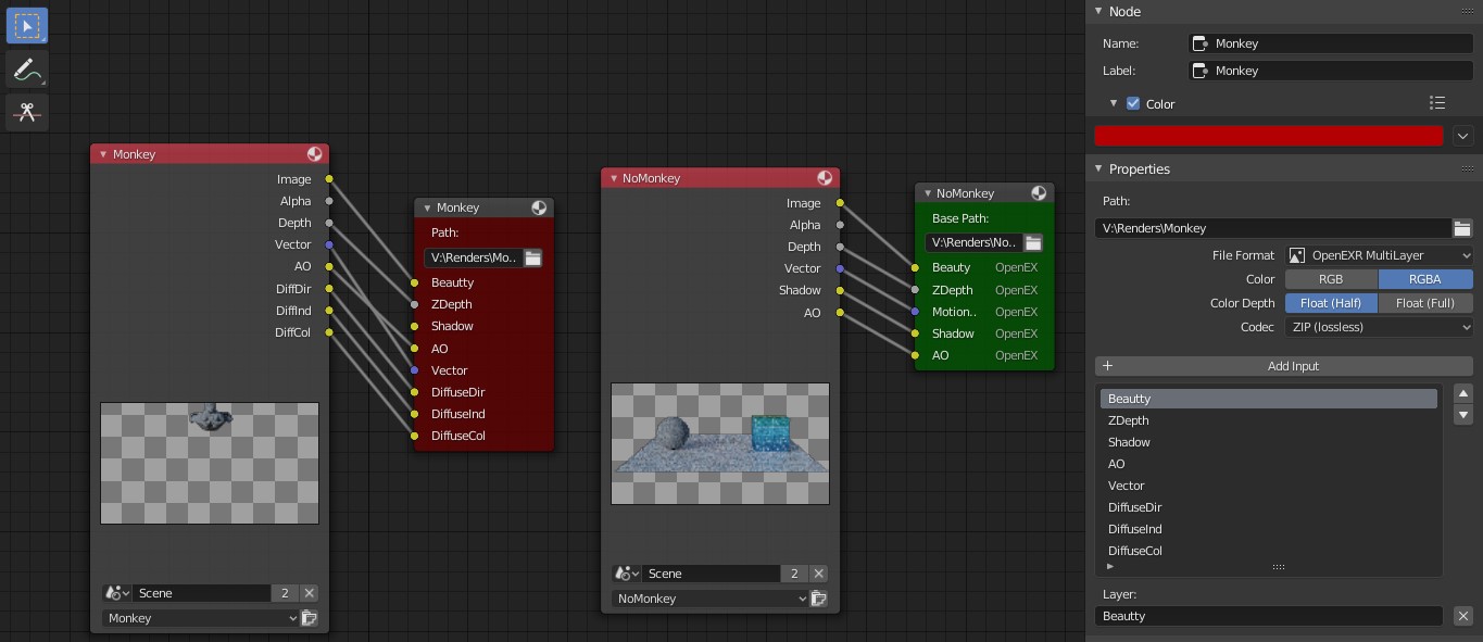 Rendering multilayer .exr files will not obey file path in Output node
