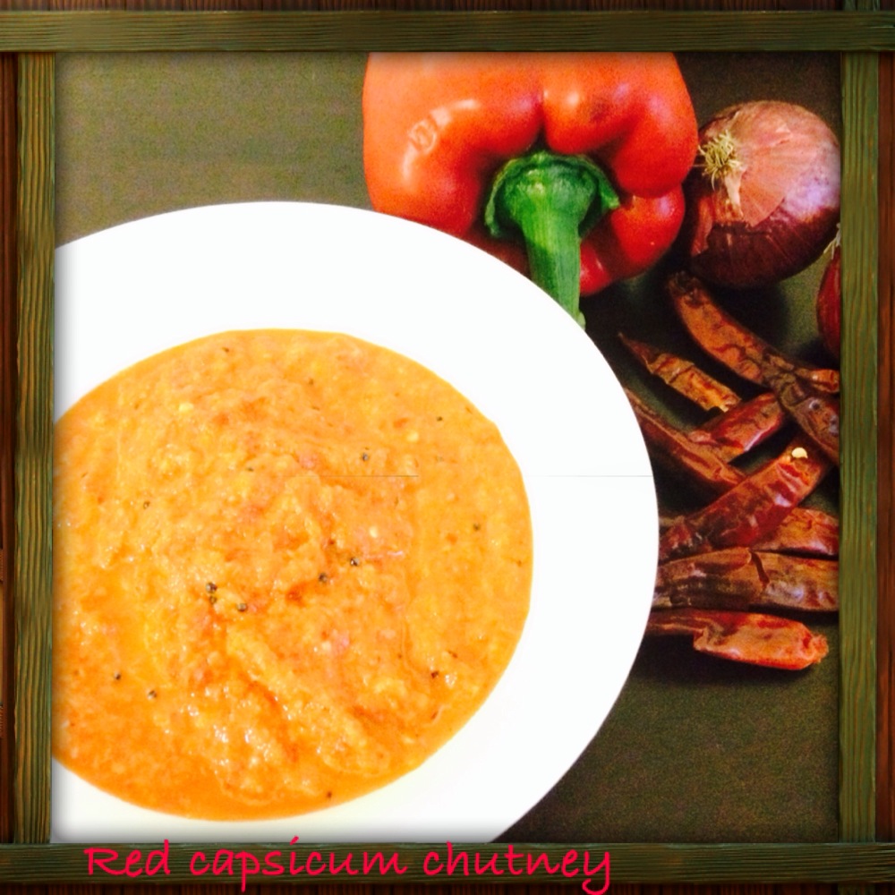 Red Capsicum Chutney devu's thattukada