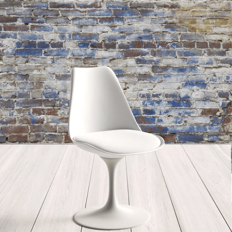 Blue Rustic Bricks Wall Mural seamless pattern Dewaal Art