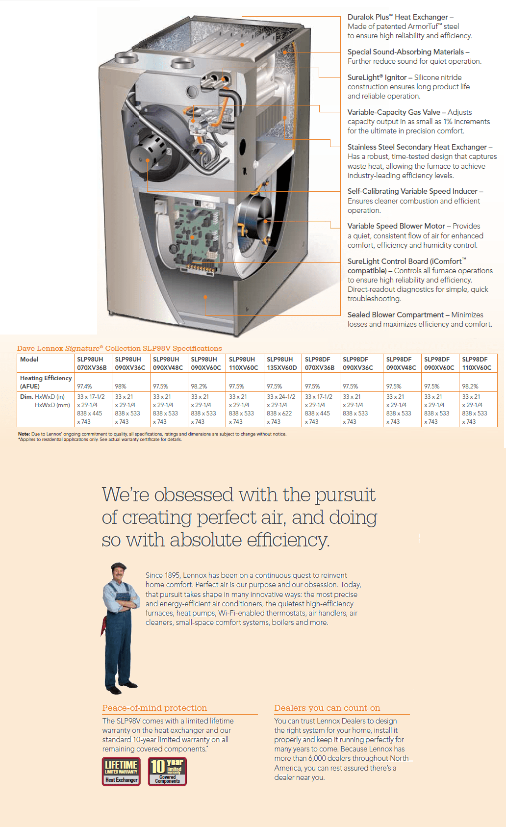 SLP98V Lennox Furnace DeWeerd Heating & Air Conditioning, Inc