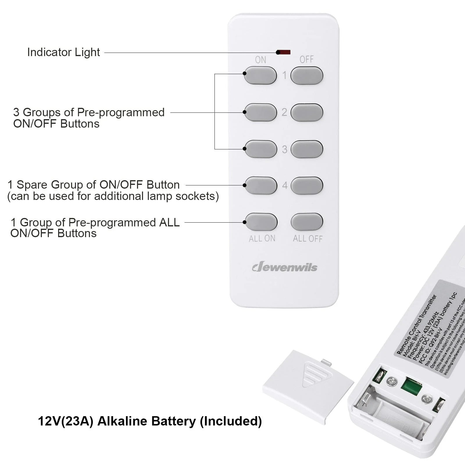 DEWENWILS Remote Control Light Bulb Socket, Wireless Light Socket