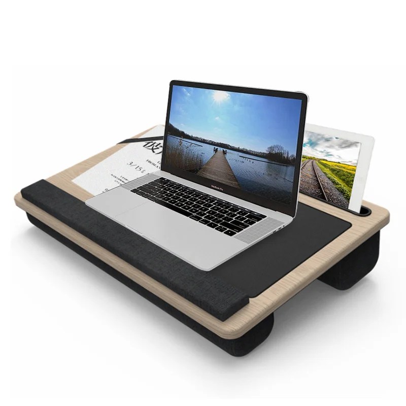 Home Office Wood Lap Laptop Desk With Cushion DewinErgo丨Professional
