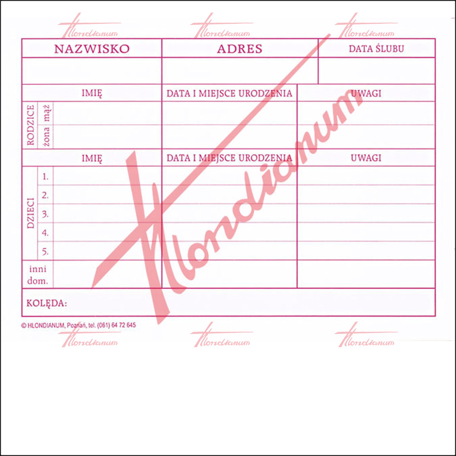 Ne temere zawiadomienie o zawarciu małżeństwa 20/250 Stanisław