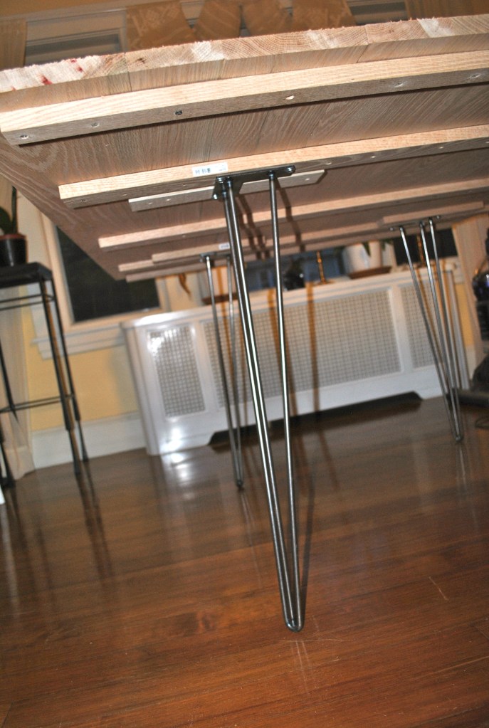 DIY Industrial Dining Table Dew of the Desert