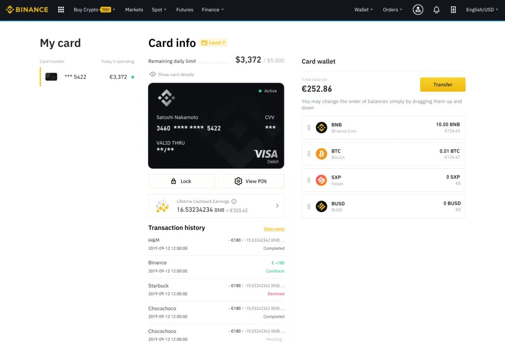 Binance Visa Card Review High Cashback BTC Debit Card?