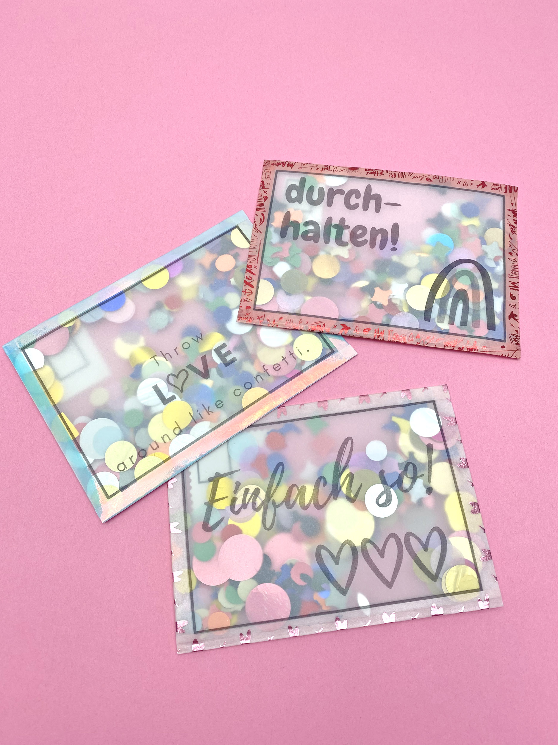 Postkarten aus Transparentpapier DEZENTPINK DIY Ideen