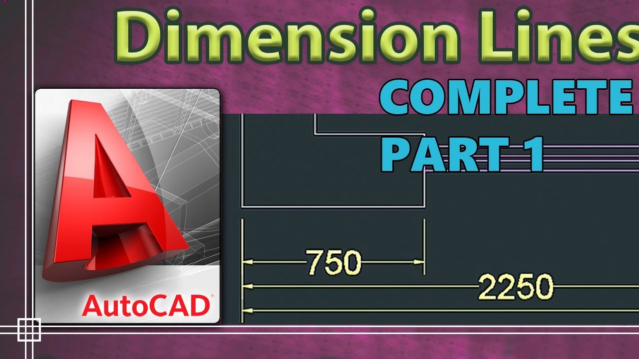 Autocad 2018 Dimension lines tutorial!) PART 1