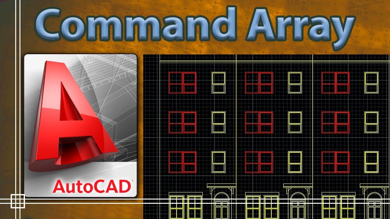 Autocad 2019 - Array (Rectangular array, Polar Array and Path Array ...