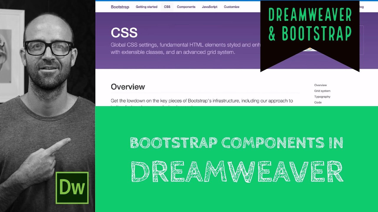 Bootstrap components in Dreamweaver Bootstrap components Tutorial