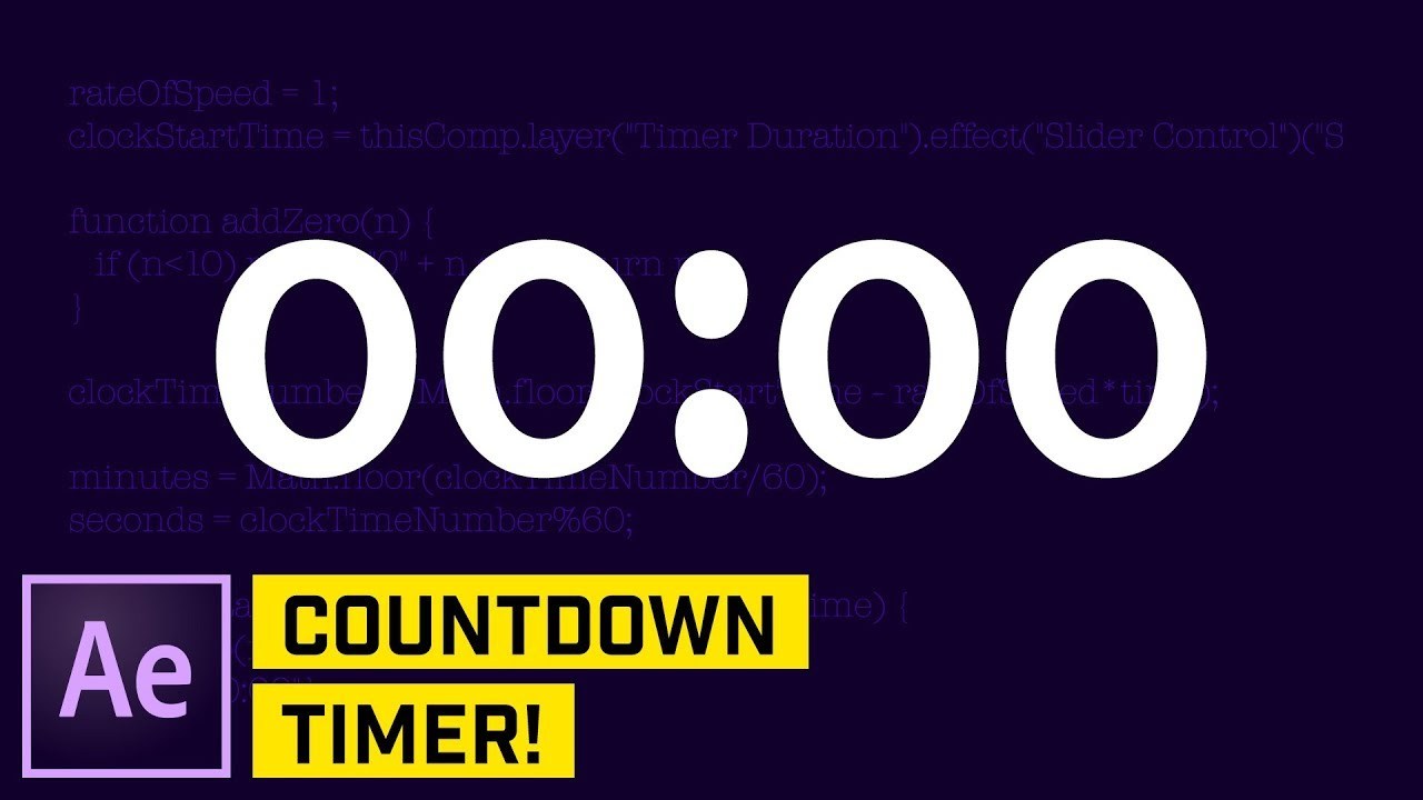 Countdown Timer with Expressions After Effects CC Tutorial - Dezign Ark