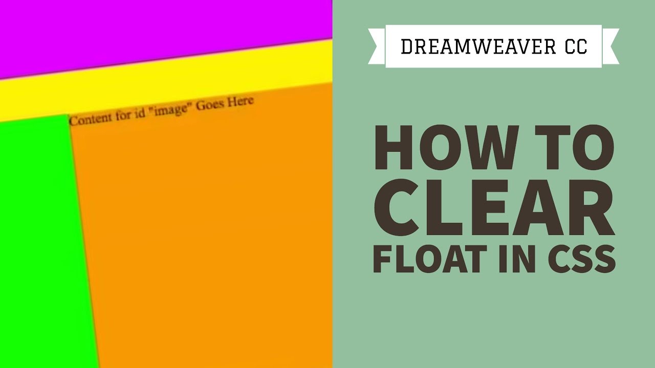 How to clear float in css in Dreamweaver CC [27/34] Dezign Ark