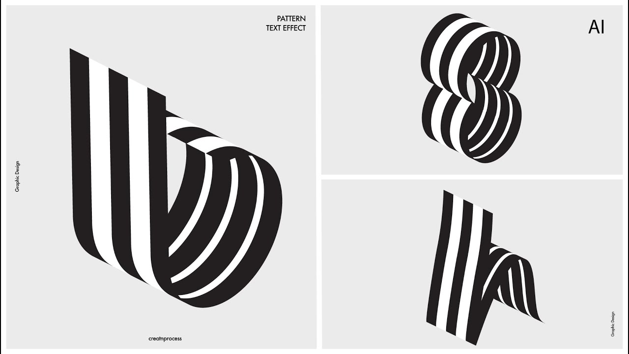 Pattern Text Effect in Adobe Illustrator Symbol, Extrude & Bevel