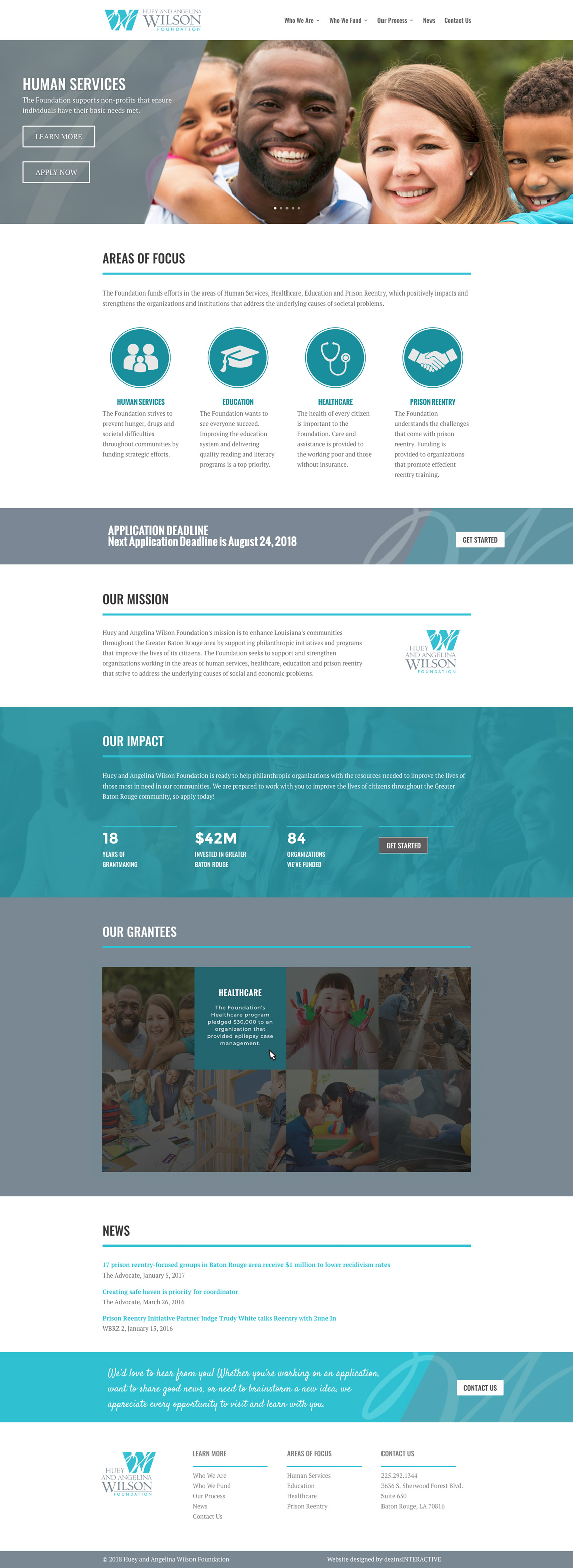 Huey & Angelina Wilson Foundation dezinsINTERACTIVE Baton Rouge