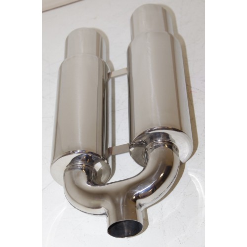 Unviersal DUAL 4" Exhaust Tip Muffler RoundShaped