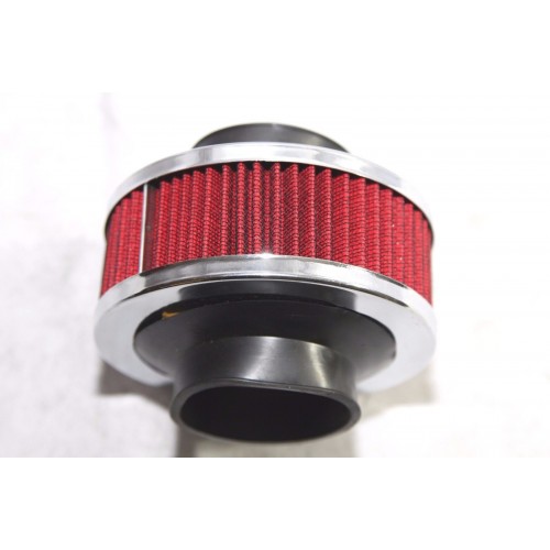 Universal 3" Performance Cold Air Intake Bypass Filter Valve Pipe Rubber RED