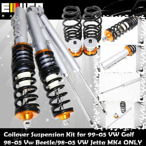 Coilover Suspension Lowering Kit Gold for 19982005 VW Beetle MKIV MK4 ONLY