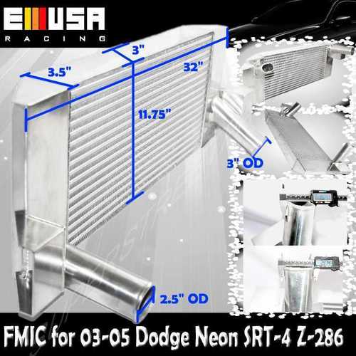 FMIC Intercooler for 0305 Dodge Neon SRT4 2.4L 2429CC 148Cu. In. l4
